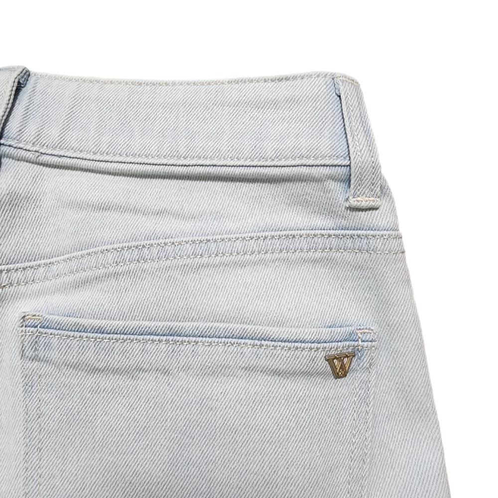 Wit & Wisdom Jeans Relaxed Straight Leg Cropped Fray Hem Skyrise Ab Solution 4